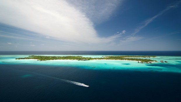 vue aérienne de l'île 