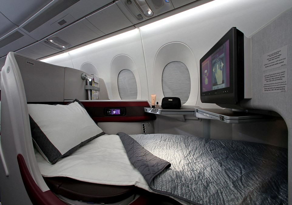 Bonne nuit avec Qatar Airways Dreamliner Business Class