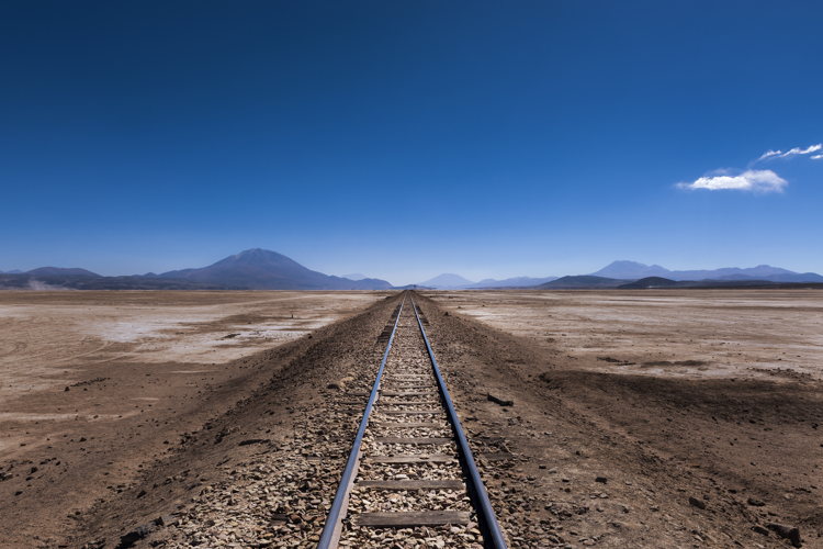 Vieil chemin de fer en Bolivie
