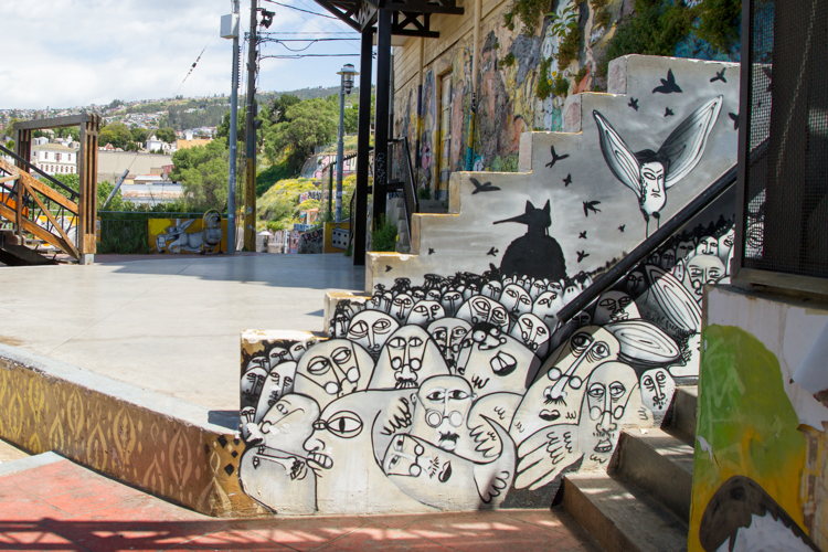 Street-art-Valparaiso-road-trip au Chili