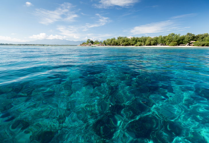 Fond marin à Bali sur les îles Gili 's