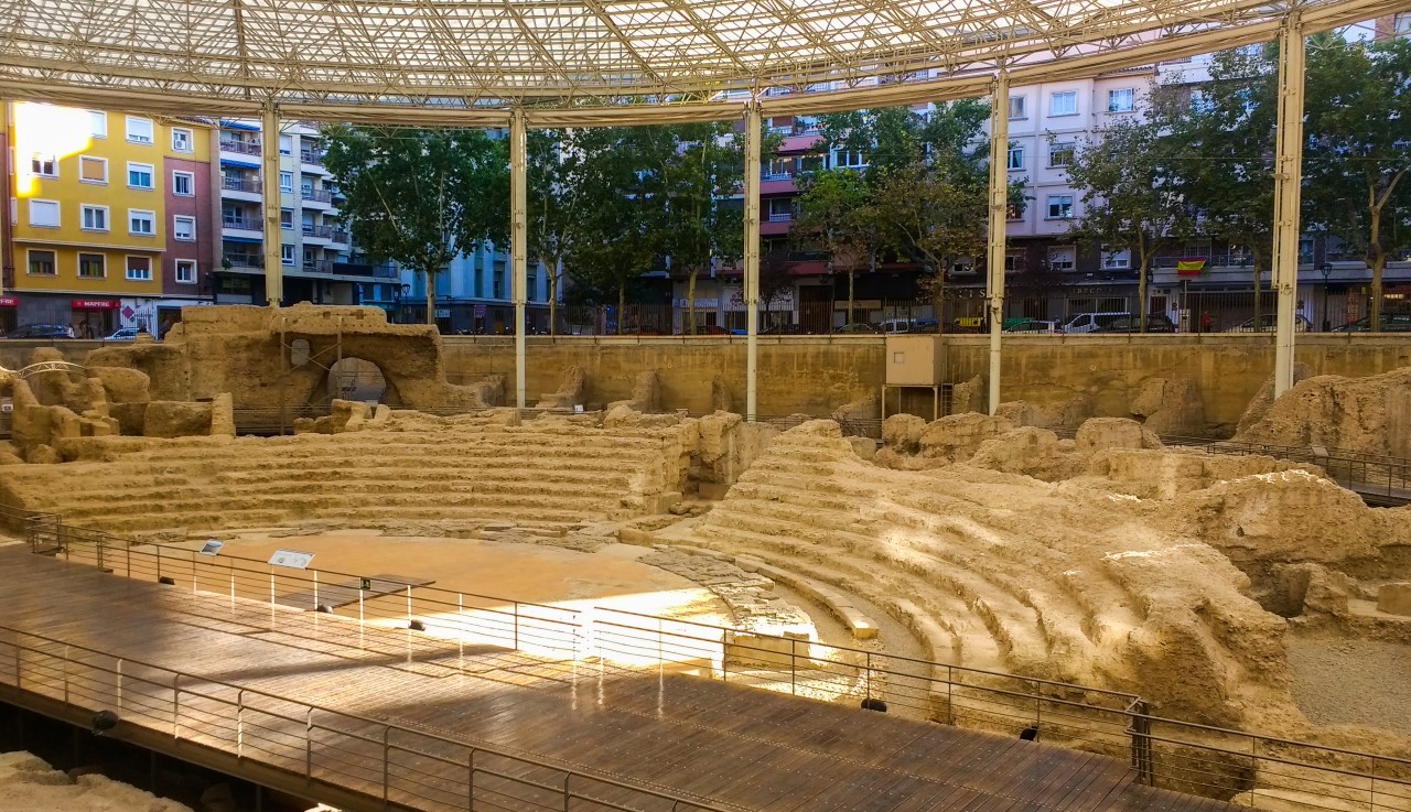 Théâtre romain enservelie sous Saragosse découvert récemment