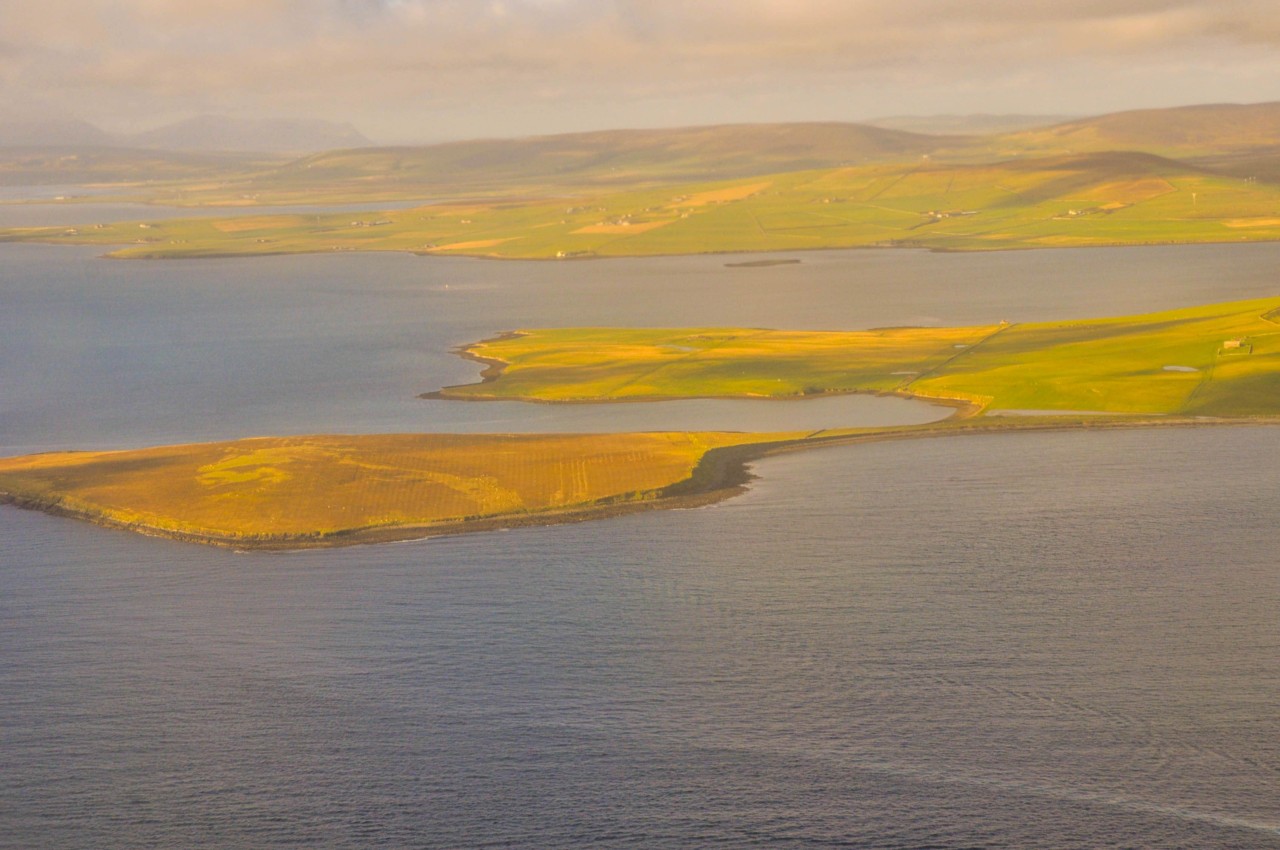 Paysage sauvage de l'île de Papa Westray dans les Orcades en Écosse