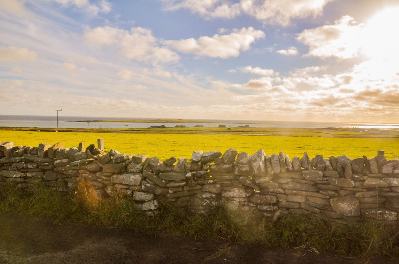Nature sauvage de Papa Westray, île des Orcades en Écosse