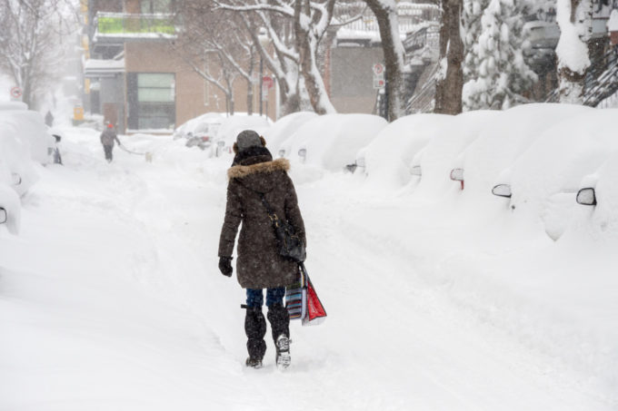 rues de Montréal en hiver lors d'un itinéraire road trip Québec