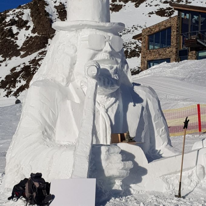 statue de neige