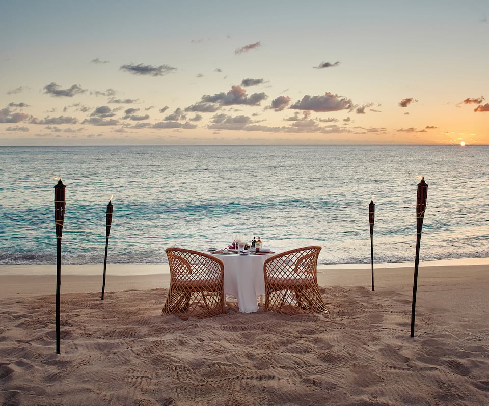 Diner romantique sur la plage