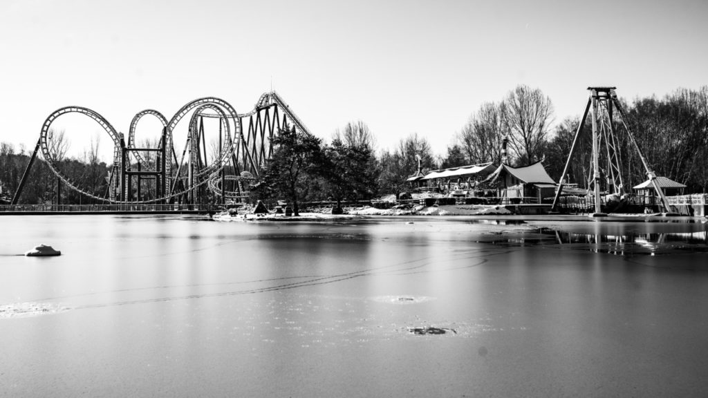 Le parc Astérix sous la neige