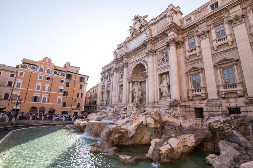 La fontaine de Trévi à Rome