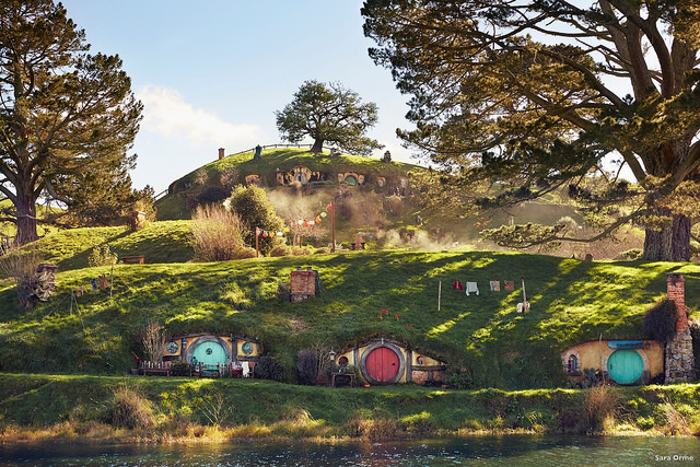 Dans le décor du Hobbit Nouvelle Zélande