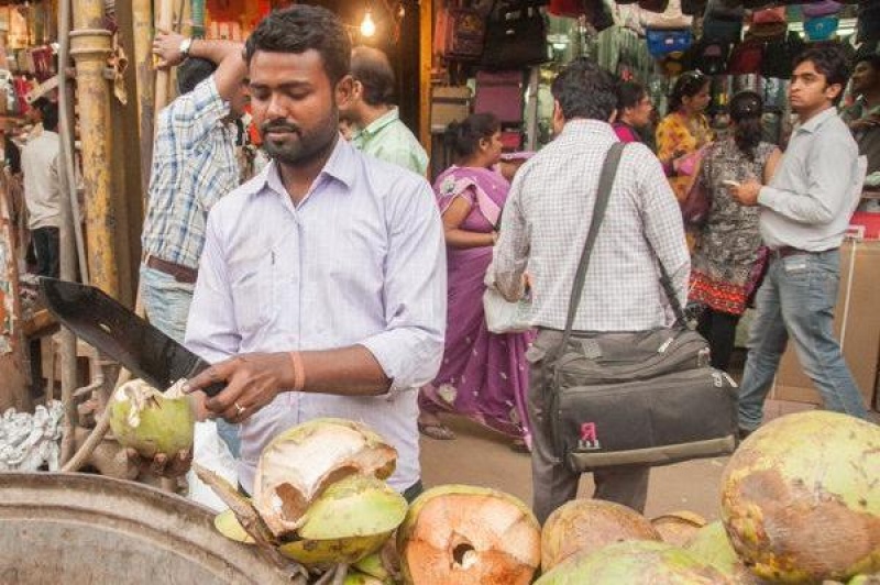 Les commerçants à la volée dans New Delhi en Inde