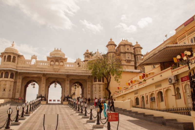 L'entrée du City-Palace à Udaipur en Inde