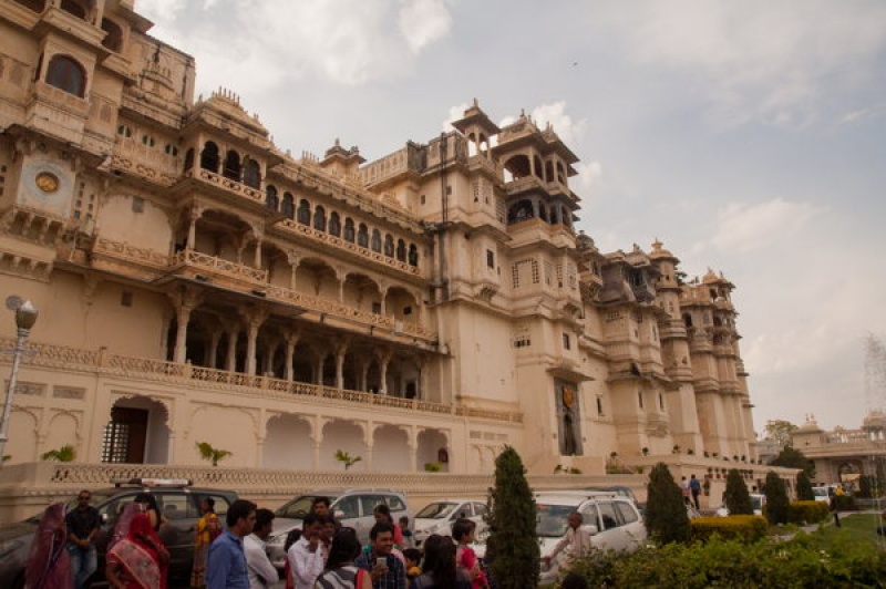 Une vue sur le City Palace à Udaipur en Inde