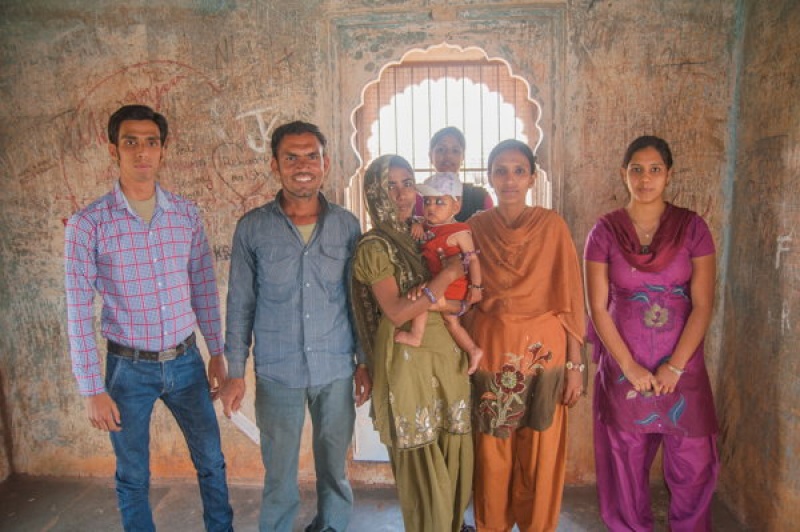 Une famille croisée lors d'une visite en Inde