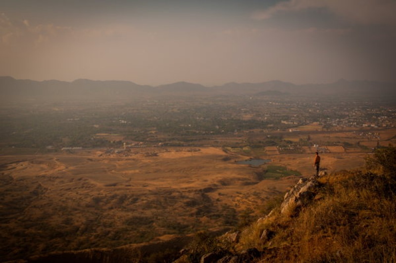 Vue panoramique en Inde Pushkar