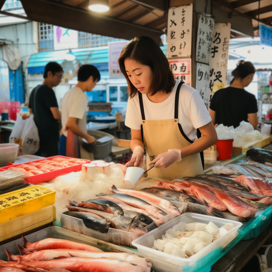 Marché aux poissons à Okinawa
