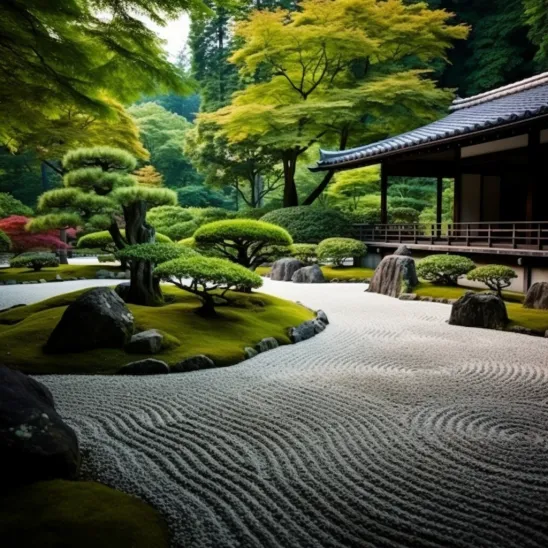 The Zen Garden, Kyoto, Japon