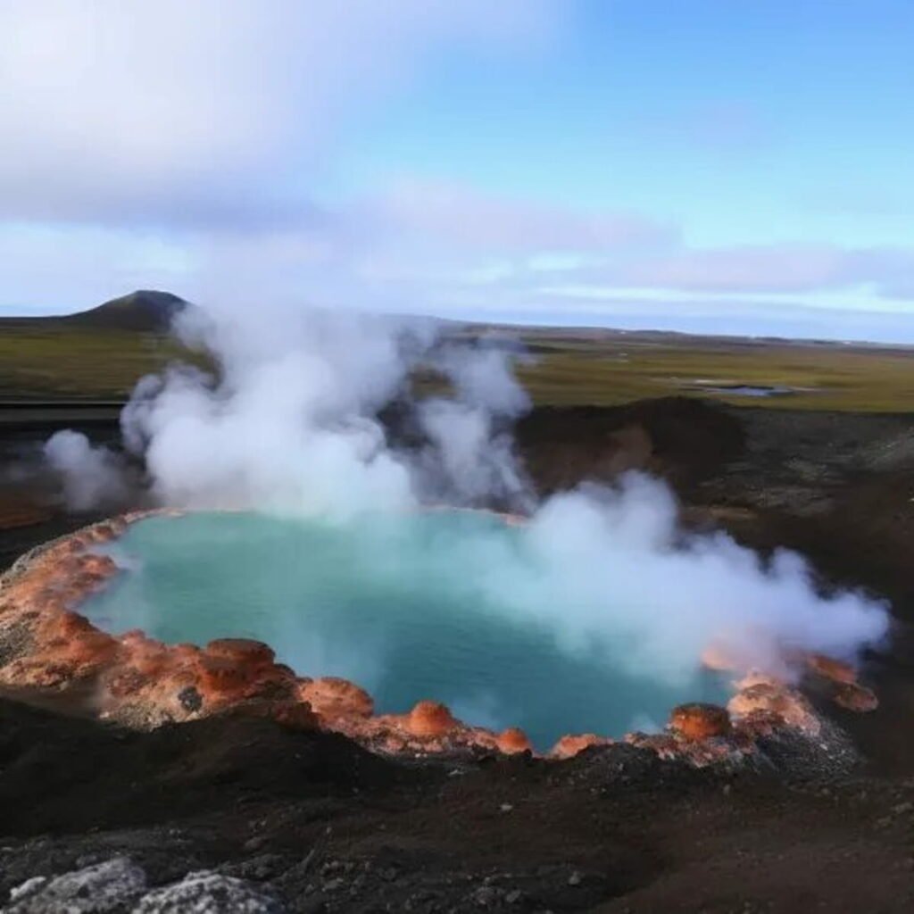 Le bain de boue volcanique en Islande