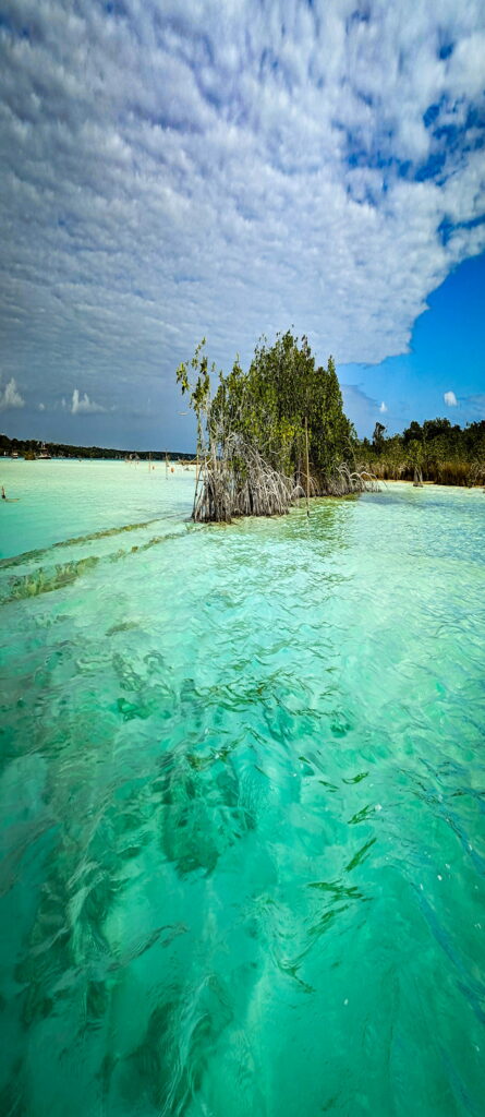 lagune aux 7 couleurs de bacaar pendant notre road trip au mexique
