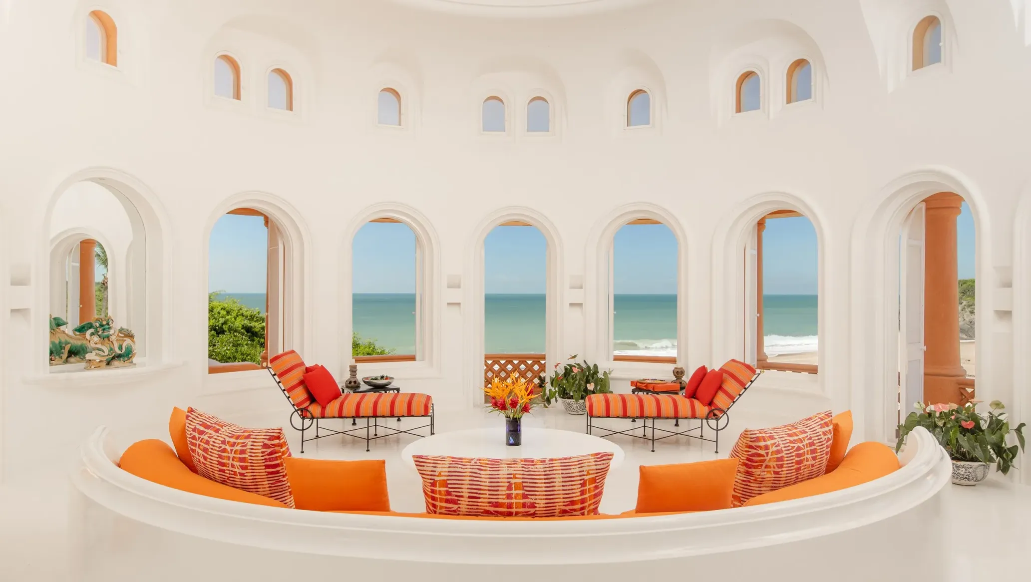Salon ouvert sur le Pacifique, Casa La Playa Cuixmala