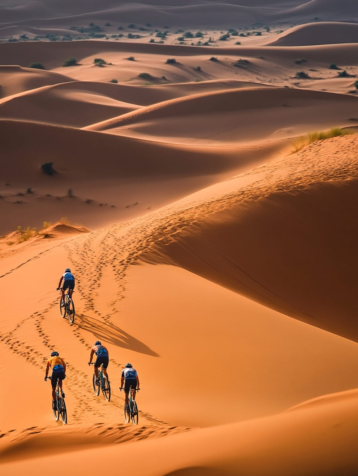 dunes de l'Erg Chebbi au coucher du soleil, Merzouga Maroc