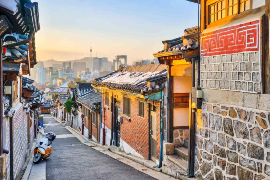 Bukchon Hanok Village in Seoul South Korea