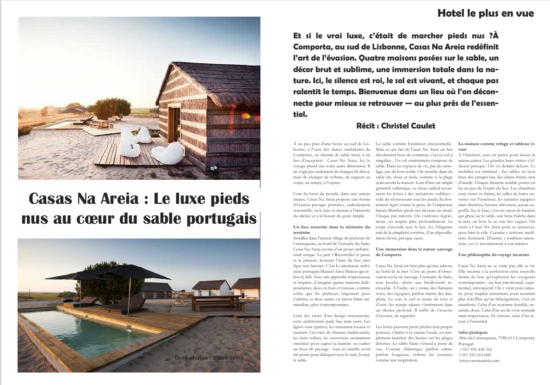 Casas Na Areia : Le luxe pieds nus au cœur du sable portugais